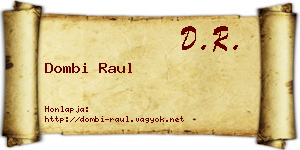 Dombi Raul névjegykártya